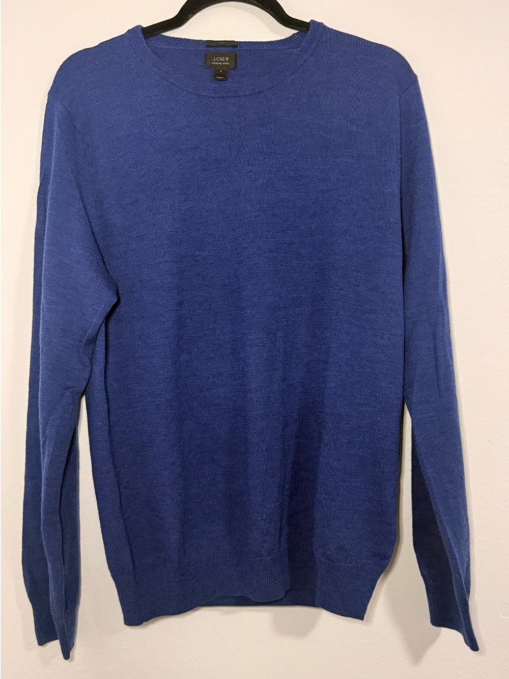 J.Crew Merino Wool Crewneck Sweater Navy Blue Men’s Size Large L